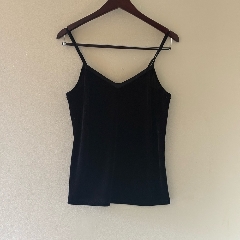 Banana Republic Black Velvet Spaghetti Strap Camisole